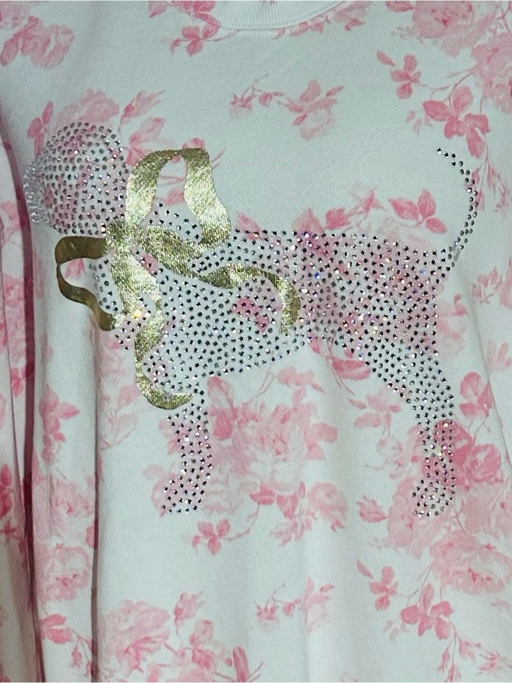 Pink x LoveShackFancy Floral Crewneck